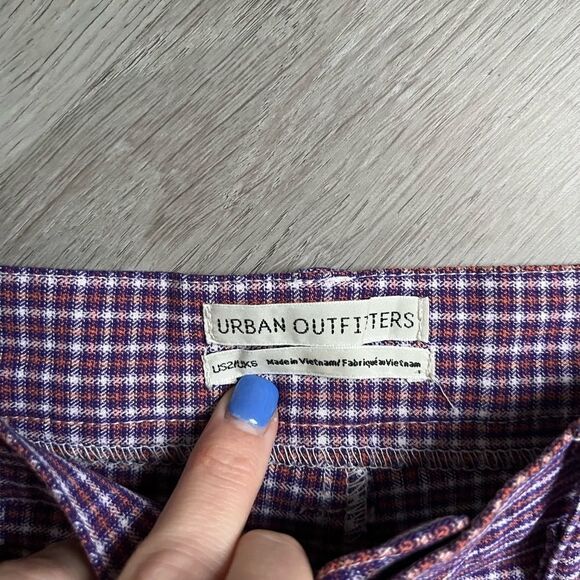 High Rise Urban Outfitters Plaid Pants Size 2 - Picture 2 of 2